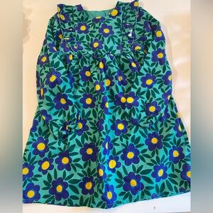 Floral Kids Casual Dress - Blue and Green